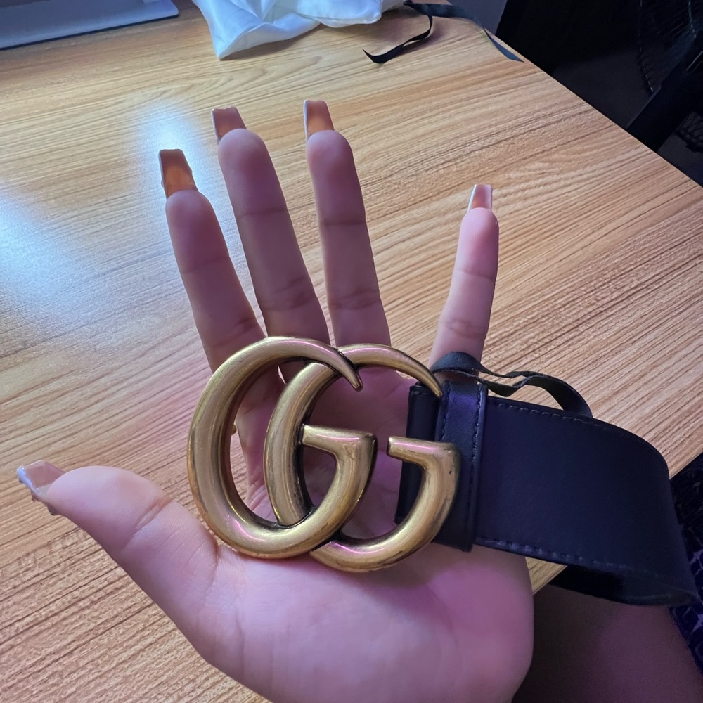 Black Double G Gucci Belt